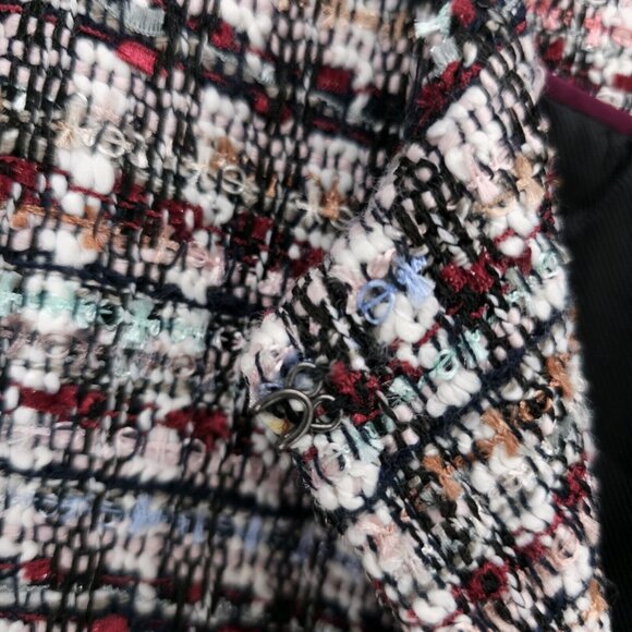 TALBOTS Adele Tweed Jacket Multi Colorful Metallic PLUS Size 24W - Picture 5 of 10